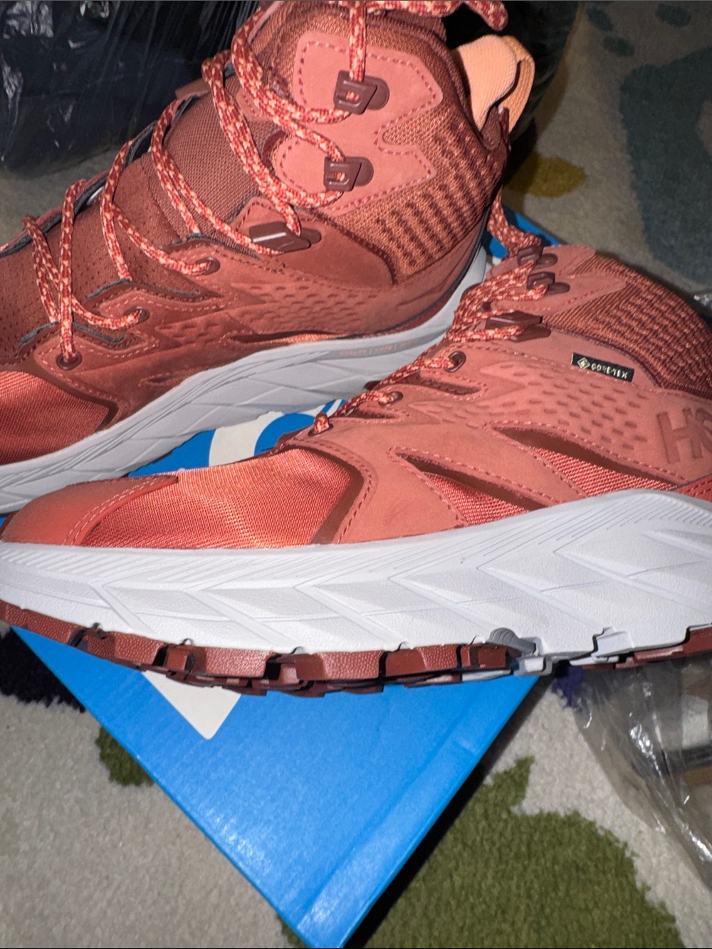 Hoka Women's Coral/Ginger Trail Running Shoe